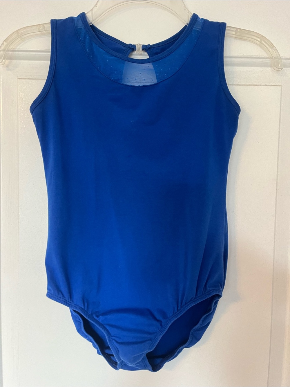 Royal Blue Tank Mesh Ballet Leo Dance Leotard Fancy Child Large 12 CL